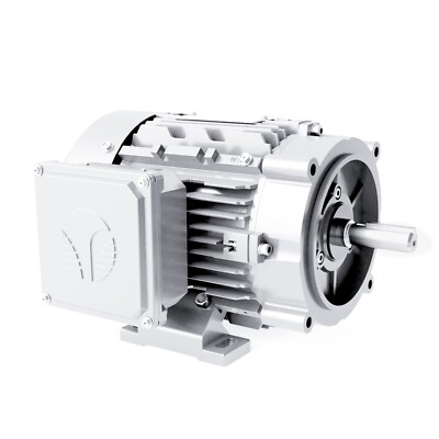 Techtop Washdown Electric Motor 1/2 HP 1800 Rpm 3-PH 230/460 Volt 56C Frame