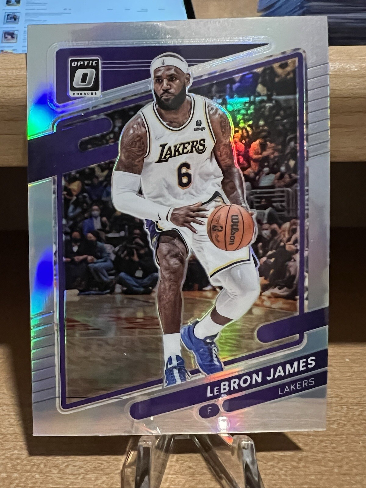 2021-22 Panini Donruss Optic Basketball Lebron James Silver Prizm Lakers Card 41
