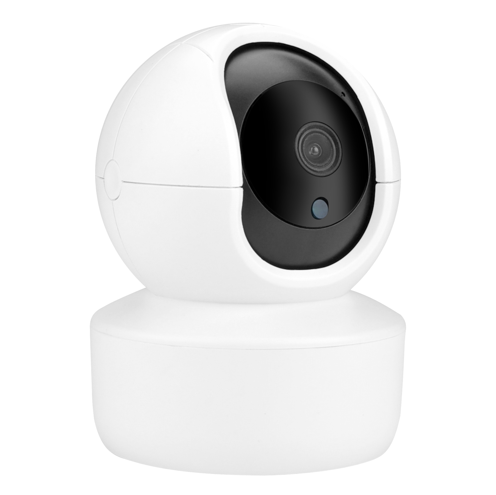 Caméra de sécurité IP WiFi motorisée blanche au design compact et infrarouge