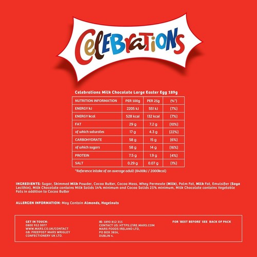 Celebrations Chocolate Large Easter Egg - 189g - Picture 3 of 6