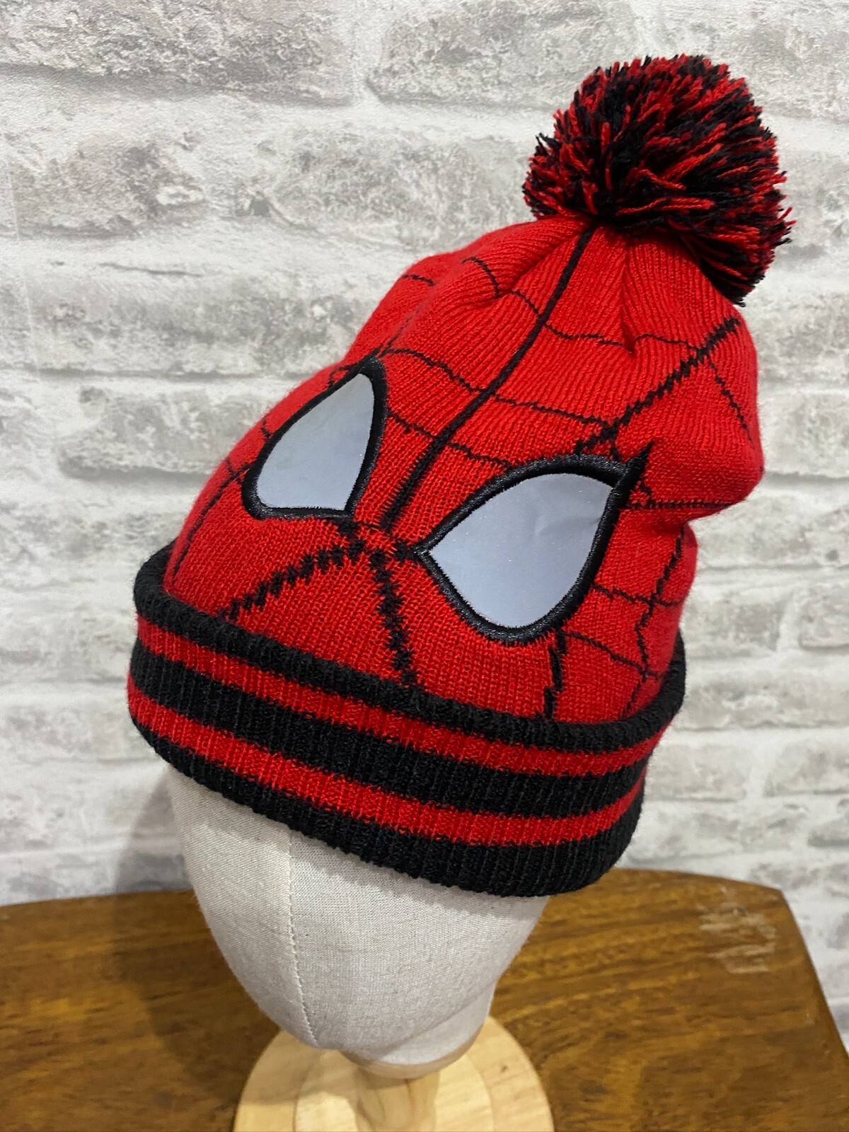 PRIMARK MARVEL Spiderman beanie hat bobble S/M S306 eBay