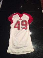 Game Worn Used Miami Red Hawks Football Jersey Adidas Size 2XL #49
