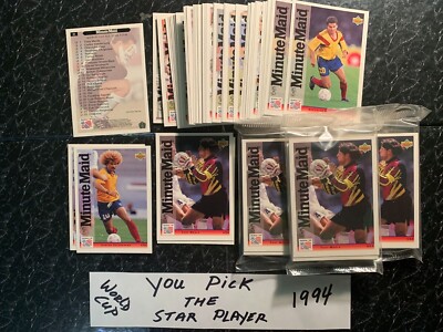 1994 Upper Deck Minute Maid FIFA World Cup Soccer - YOU PICK THE PLAYER - MINT