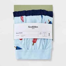 Men's Popsicle Print Boxer Briefs 2pk SMALL Goodfellow  Co Navy  Light Blue