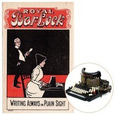 ORIGINAL Bar-Lock Typewriter 4-Page Booklet Flyer Advertisement Antique Vtg (b) thumbnail