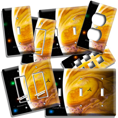   PLANET JUPITER STARS SPACE LIGHT SWITCH OUTLET PLATES GALAXY ROOM HOME DECOR