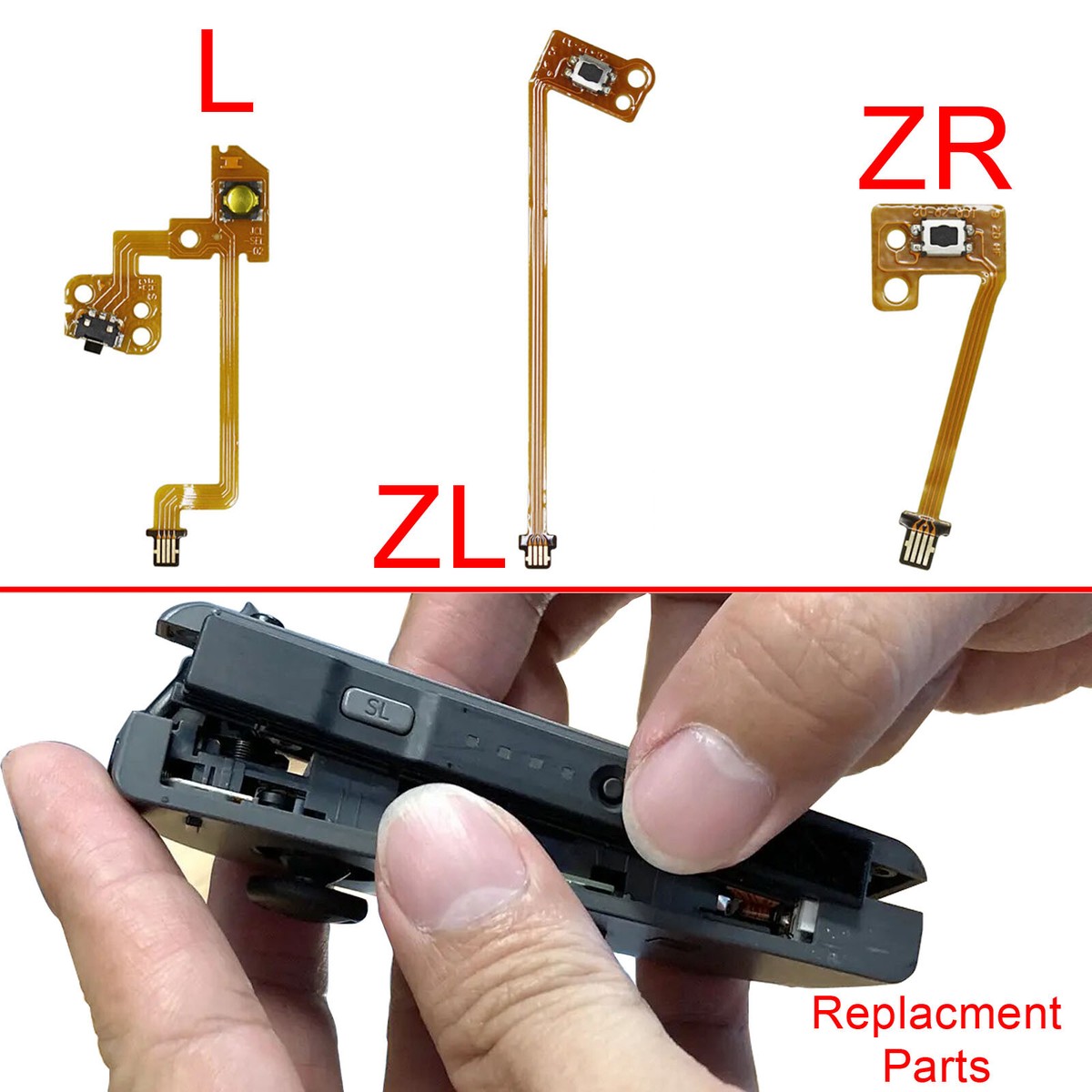 NEW L ZL ZR Button Key Ribbon Flex Cable Replacement For Nintendo