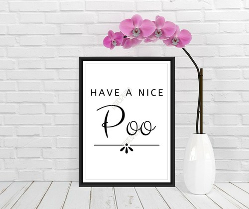 Badezimmerdrucke Wandkunst Poster Dekor Zitate lustig WC Humor Bild A3 A4 - Bild 15 von 68