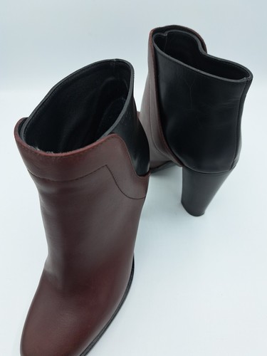& Other Stories Black Burgundy Leather Heeled Boots - Size UK 4 - EU 37 Womens - Picture 14 of 14