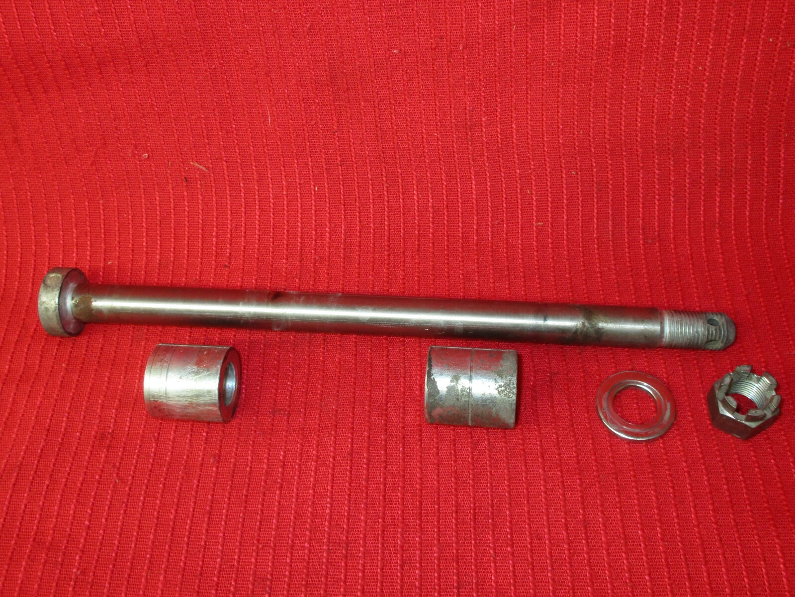 OEM 1974 1975 HONDA CL360 rear wheel axle bolt with spacers