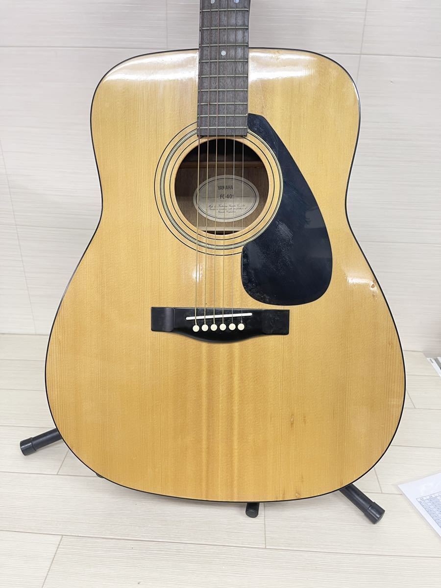 Acoustic Guitar Yamaha FG-401 Natural Color with Black Soft Acoustic Guitar Yamaha FG-401 Natural Color with Black Soft