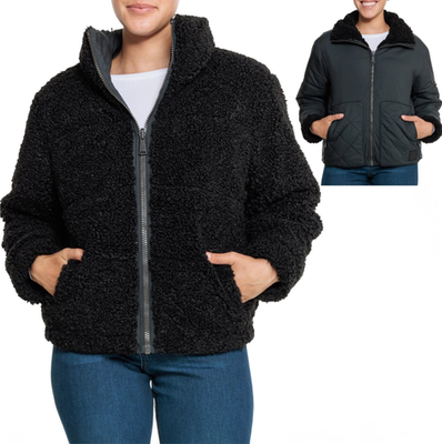 Alp N Rock Amal Reversible Aviator Sherpa Fleece Bomber Jacket M