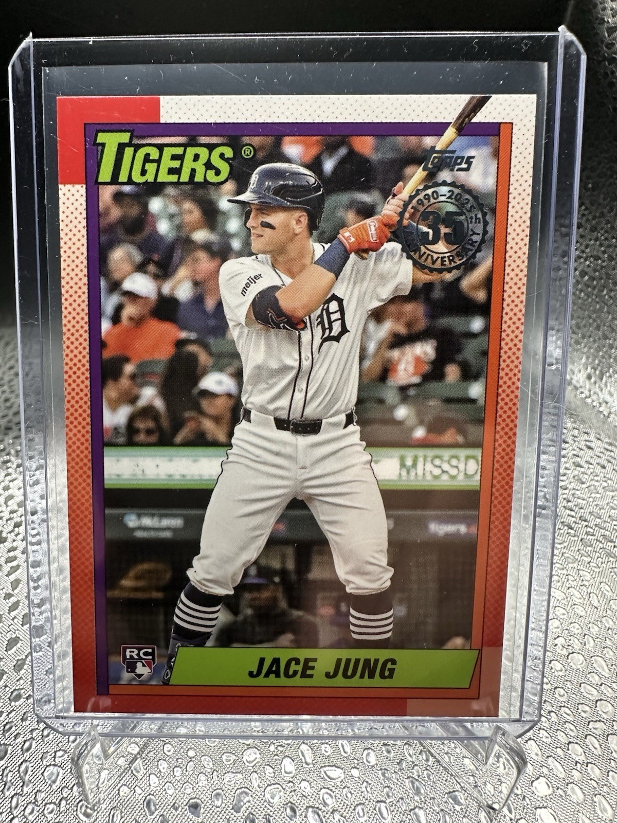 2025 Topps Series 1 #T90-55 Jace Jung RC 35th Anniversary 1990 Topps Tigers