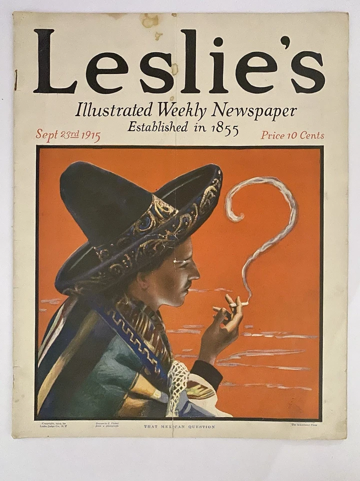 Lot of 6 Leslie’s Illus Wkly 1915 WWI –Votes for Women, Military &History Covers - Image 3 of 4