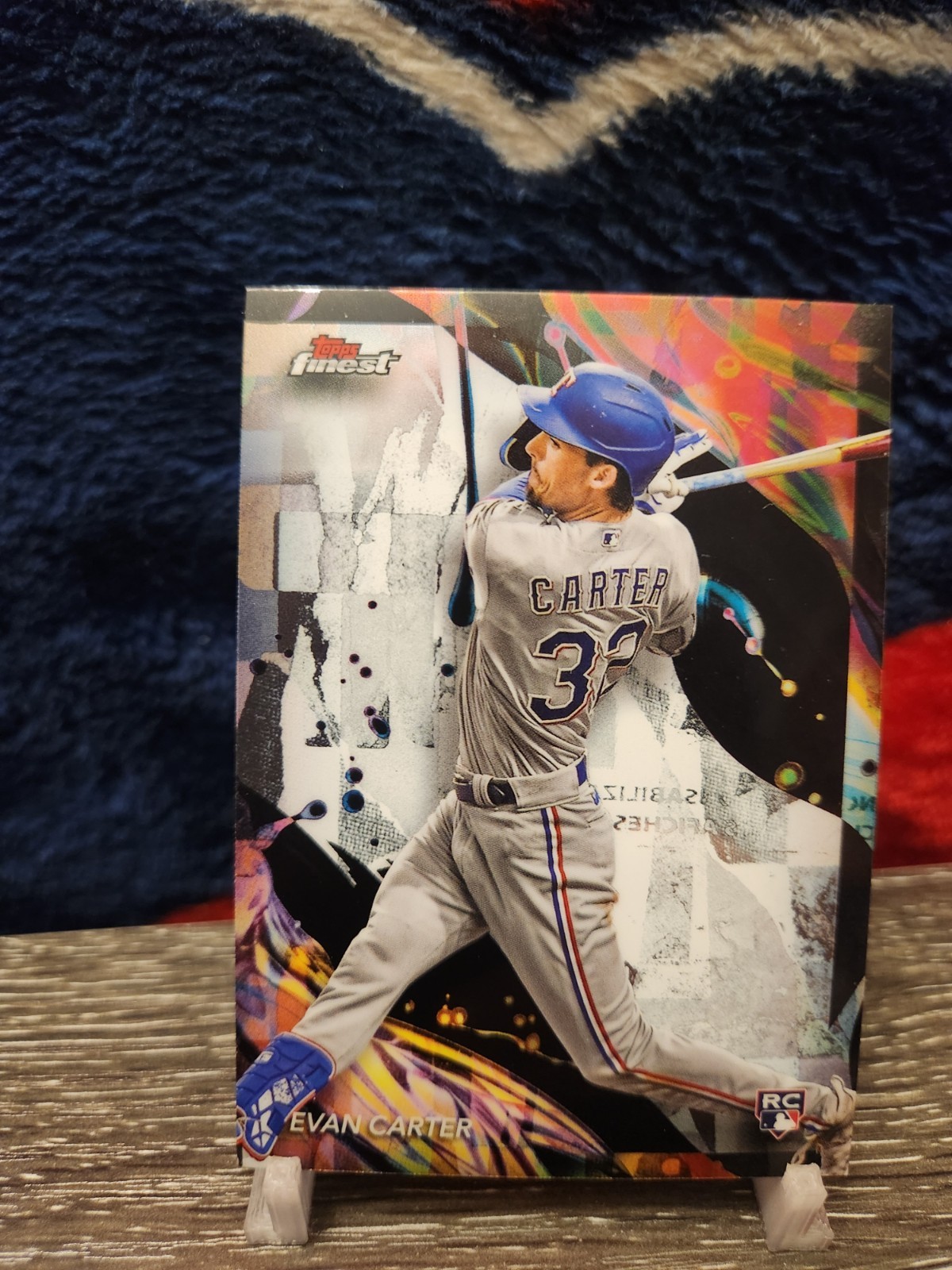 2024 TOPPS FINEST UNCOMMON #107 EVAN CARTER RC TEXAS RANGERS