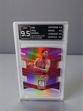 🔥Pau Gasol 2014-15 Panini Donruss Elite Die Cut Red /84 #34 ShowcaseSlabs 10 M