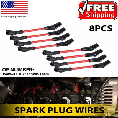 #ad #ad 8pcs Wires 125731 Plugs Spark FOR 2002 01 Chevrolet 02 2007 Avalanche Envoy GMC $31.09