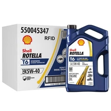 Shell Rotella T6 Full Synthetic 5W-40 Engine Oil – Diesel, 1 Gallon (Pack of 3)