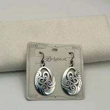 Brighton Mingle Earrings JE0910 Silver Plated 1.5" Drop French Wire