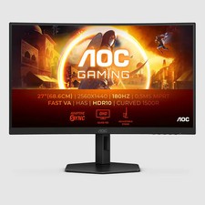 AOC - CQ27G4X 27" VA Curved QHD 180Hz 0.5ms Gaming Monitor - Black