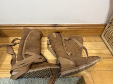 Ladies Long UGG Boots with Strap Ties for closure  Size 6 New Without Tags