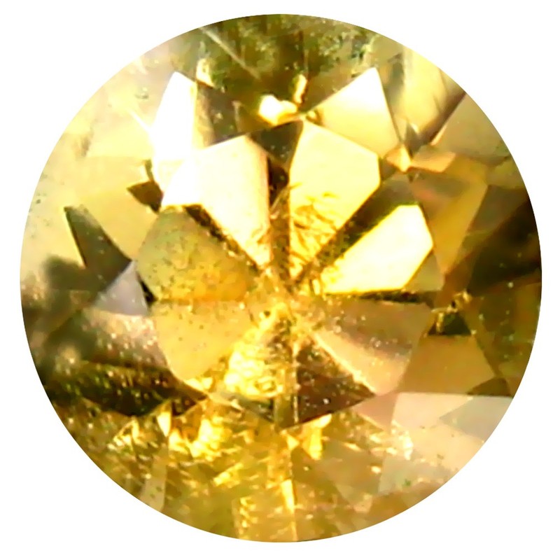 0.47 ct AAA Spectacular Round Shape (5 x 5 mm) Fancy Golden Yellow Tanzanite
