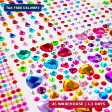 3500pcs Gem Stickers Jewels for Crafts 12 Sheets Rhinestone Stickers for DIY Cra