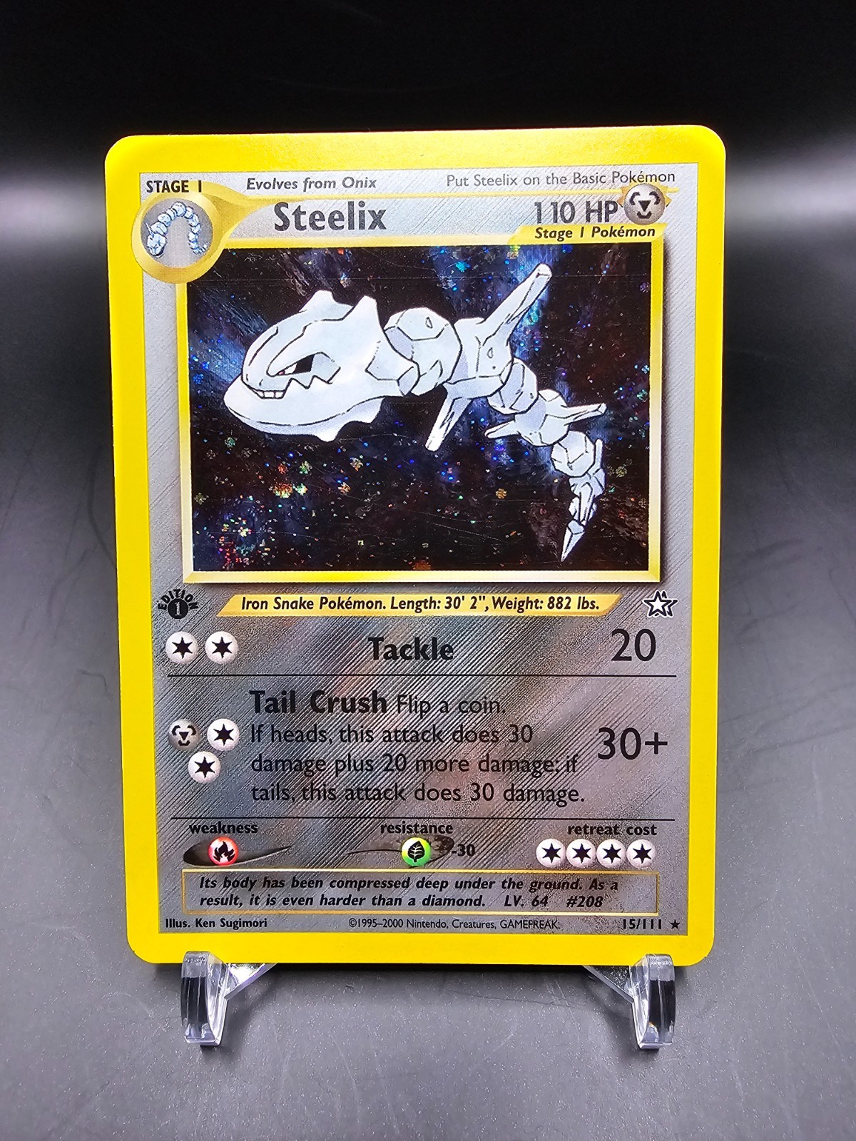 EX - Steelix - 15/111 - 1st Edition - Neo Genesis - Pokemon Card