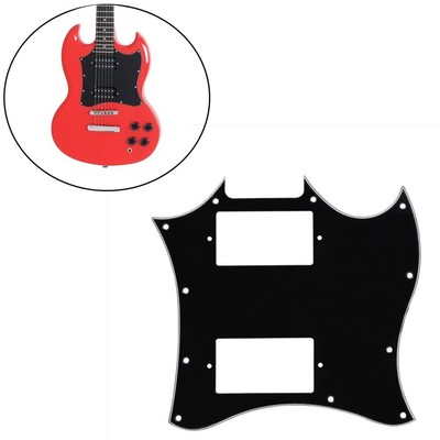Schützende FullFace Kratzplatte für Epi Electric Style Gitarren schwarz