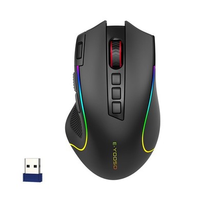 Premium Wireless Bluetooth Versatile Mouse,8000 DPI,6 RGB Backlit,USB C Recha...