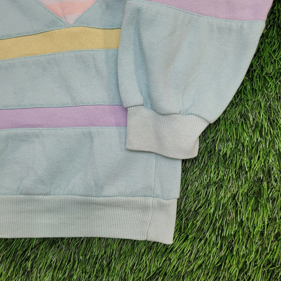 Винтажная женская толстовка 90-х с бриллиантовыми полосками M 21x20 квадратная - Изображение 4 из 4