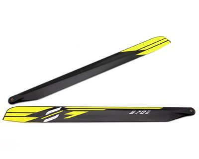 SAB Goblin 702mm ''S Line'' Carbon Fiber Main Blades (Yellow) [SABS702-Y]