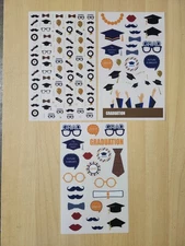 GRADUATION Celebration Stickers Planner Crafts Scrapbook ~3 SHEETS