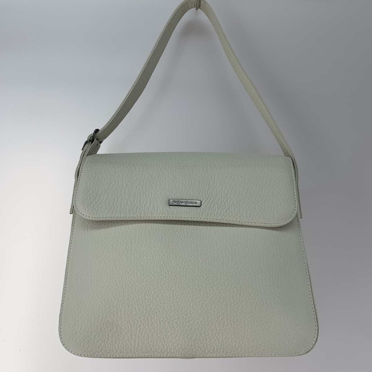 Borsa Yves Saint Laurent in pelle bianca senza graffi usata