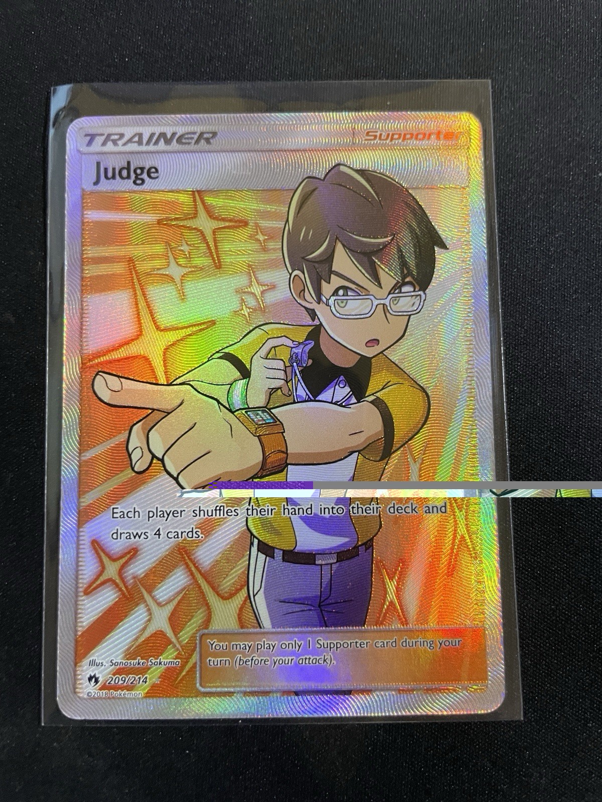 Judge (Full Art) 209/214 Sm-Lost Thunder Holo Pokemon