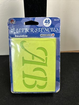 Plaid NOS 2'' Letter Stencils 48 Pcs