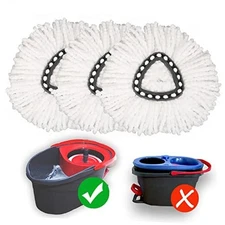 Mop Replace Head [ 3 Pack ] Mop Refills Compatible with Triangle Spin Mop, 