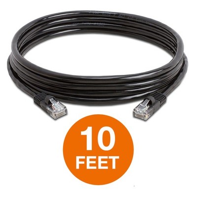 20 PCS Cat5e Ethernet Patch Cable 1.5ft-15ft High-Speed Internet LAN Cord Black