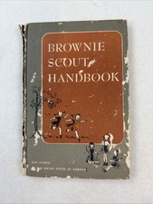 Vintage Girl Brownie Scout Handbook Collectible 1956 GSA Manual Guide Book