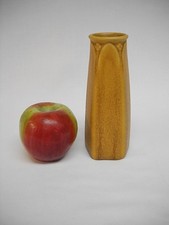 ROOKWOOD POTTERY BUD VASE-1924-6-1/4"- SHAPE 2814-ARTS & CRAFTS-GOLDEN BROWN-VG
