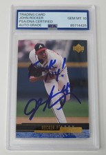 John Rocker BRAVES Signed 2000 UD Rookie Card  #322 w/ 
