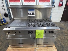 6448 New S/D Vulcan 60" Gas Range 6-burner, 24GT Griddle, Oven 60SS-24GT6BN