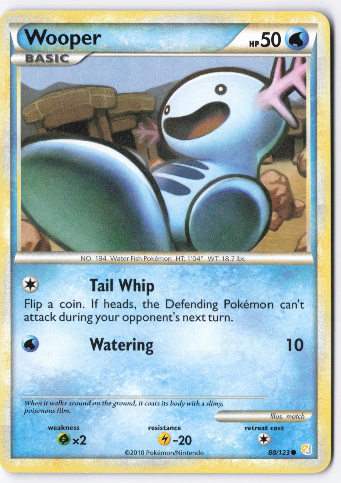 Wooper Common HeartGold SoulSilver 88/123 LP
