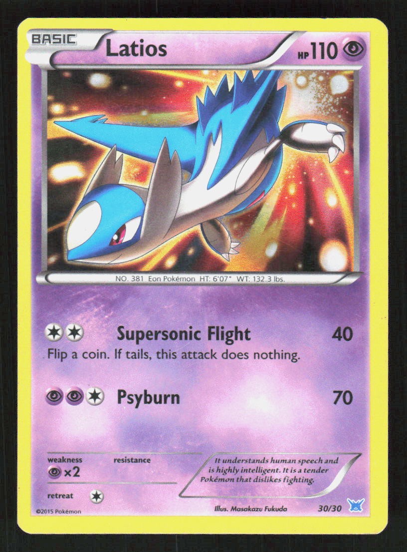 Pokemon Latias 30/30 Holo XY Trainer Kit Latias Latios (MP)