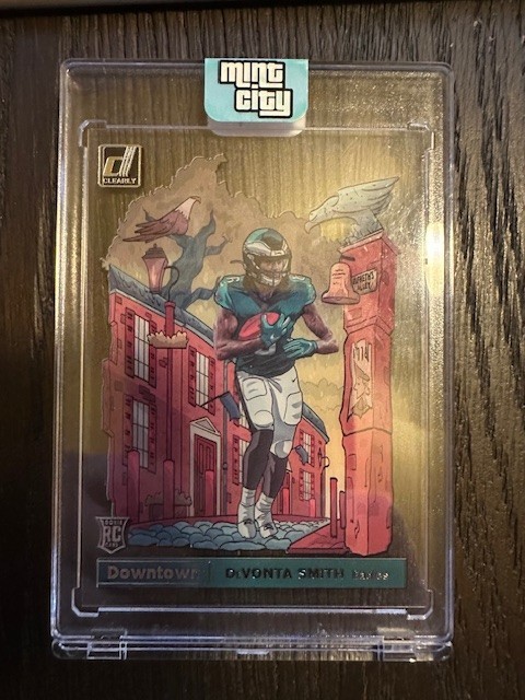 2021 Panini Clearly Donruss Football Downtown Devonta Smith #D-33 (RC)