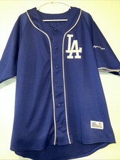 MLB Los Angeles Dodgers Blue Jersey Size XL Dynasty Series Button Up