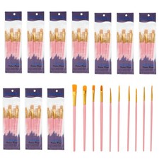 Paint Brushes Set, 100Pcs Acrylic Paint Brush for Watercolor, Red