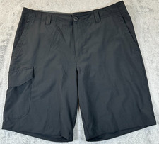 Columbia Cargo Shorts Men s Black Size 34W Hiking Outdoor Nylon Blend