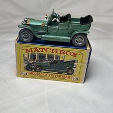 Matchbox MOY GREY TIRES Y-15 Rolls Royce Silver Ghost con base rara nuovo con scatola