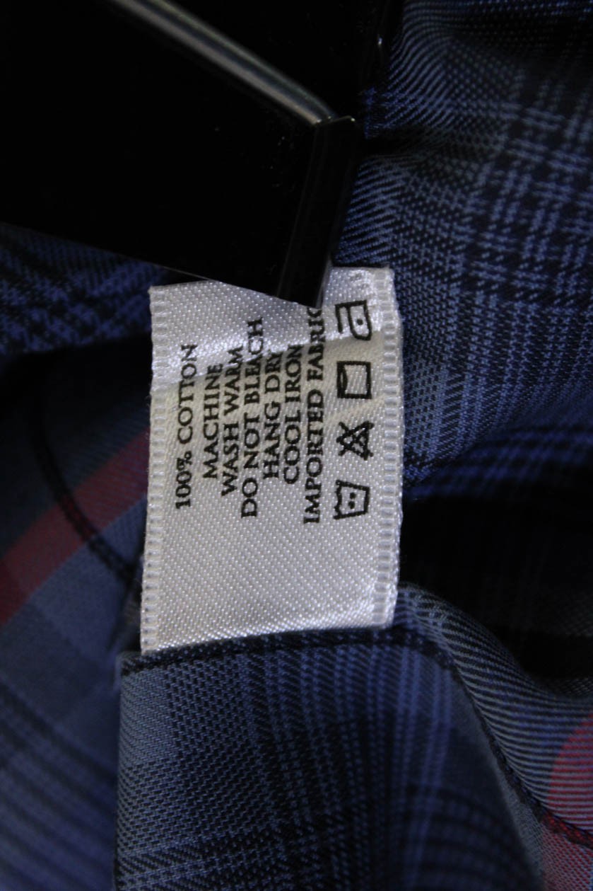 Robert Talbott Mens Button Front Collared Plaid P… - image 5